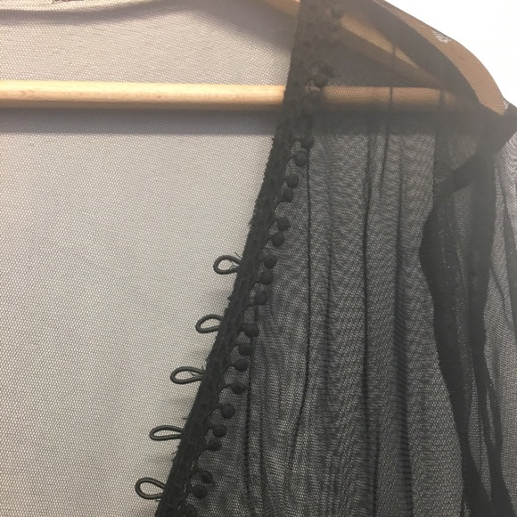 Topshop Black Lace Open Blouse - Picture 5 of 6